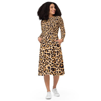 long sleeve midi dress - ModaMix