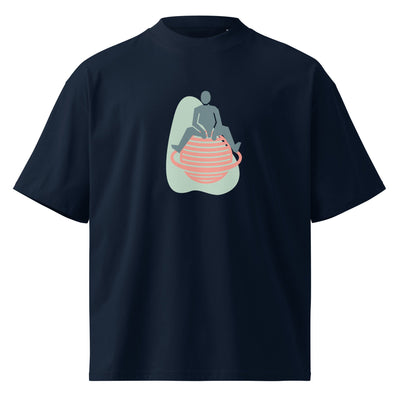 Unisex organic oversized high neck t-shirt - ModaMix